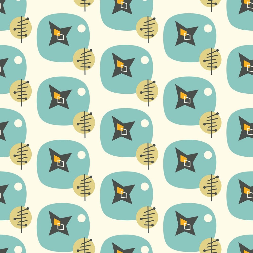 Atomic Pattern #4 Fabric - Tan