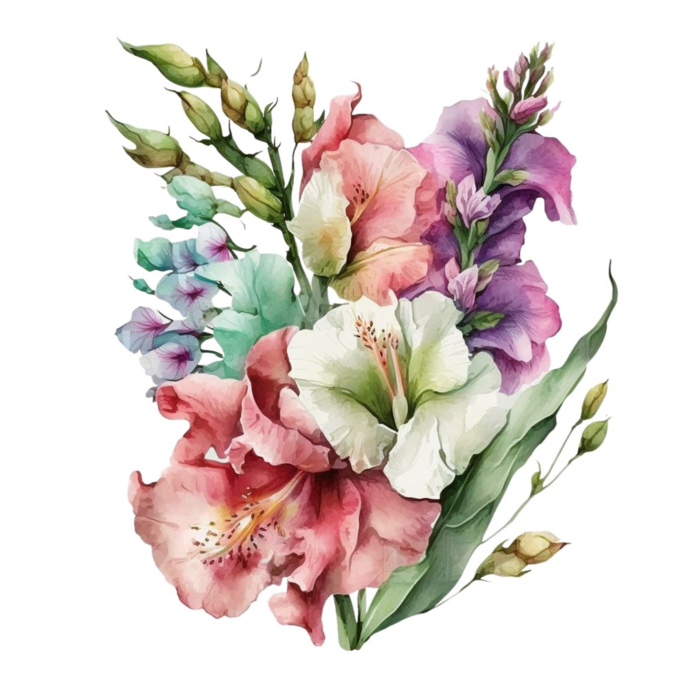 August-Gladiolus Fabric Panel