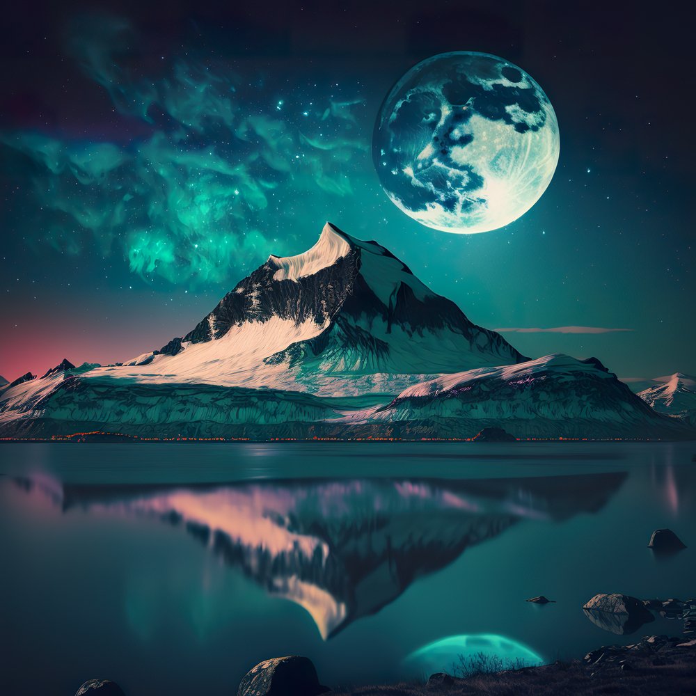 Aurora Borealis Variant #10 Fabric Panel