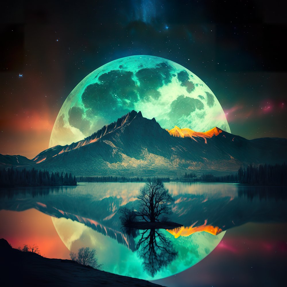 Aurora Borealis Variant #4 Fabric Panel