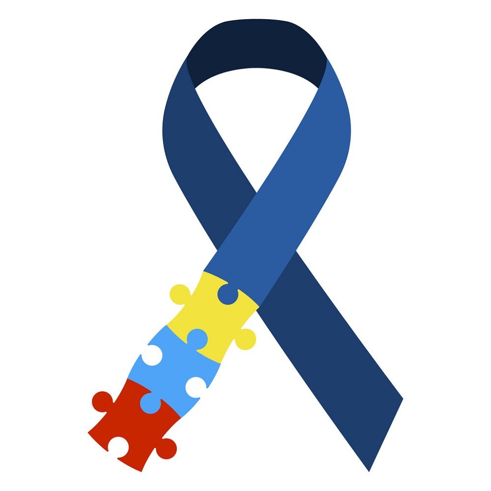 Autism Awareness Ribbon Fabric Panel