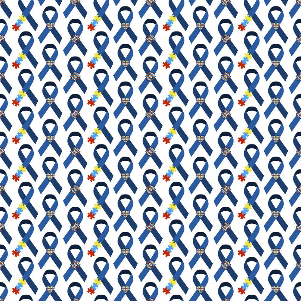 Autism Awareness Ribbons Fabric
