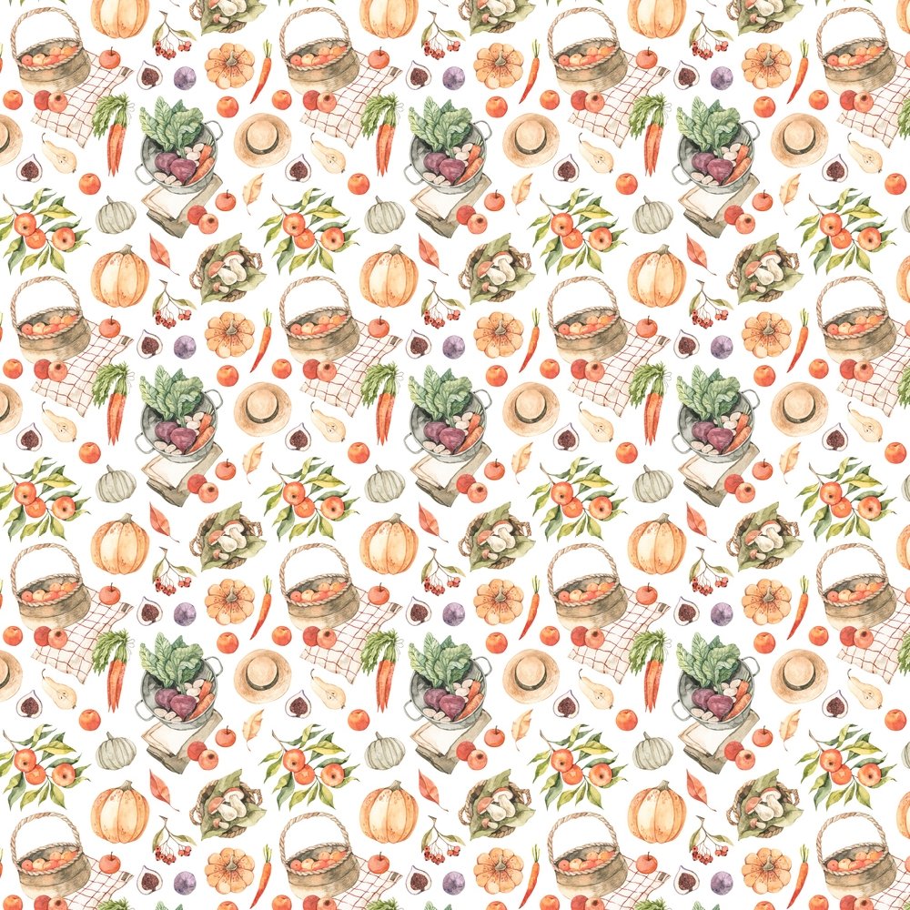 Autumn Harvest Picnic Fabric