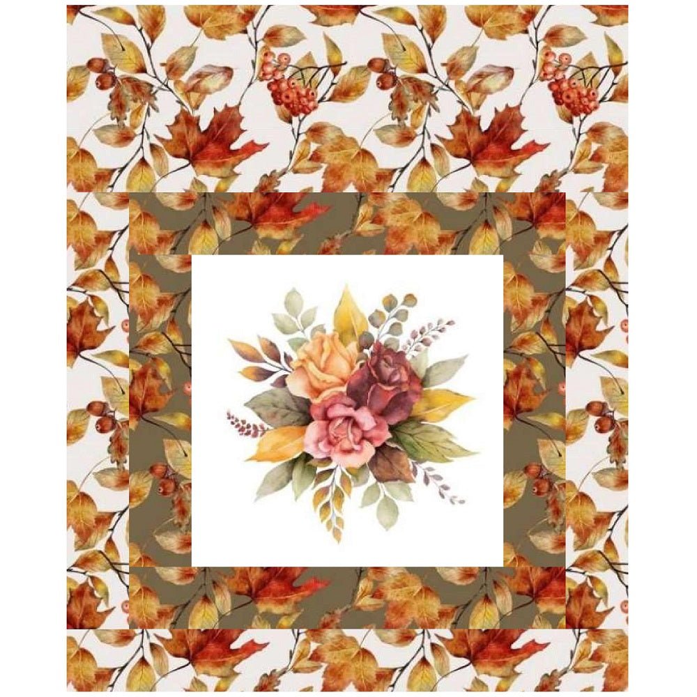 Autumn Leaves are Falling Mini Wall Hanging 9" x 9"