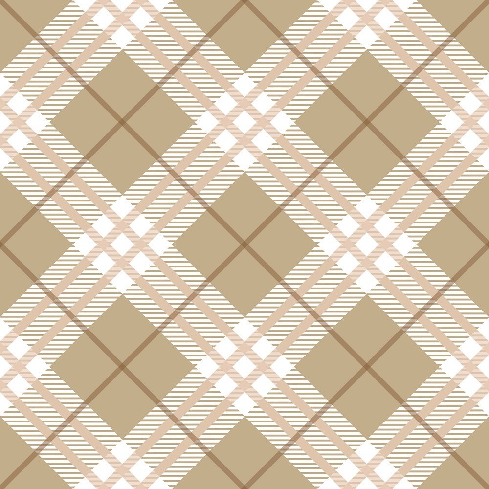 Autumn Woodland Animals Plaid #1 Fabric