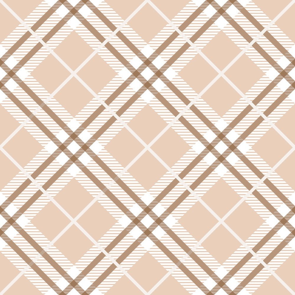 Autumn Woodland Animals Plaid #2 Fabric