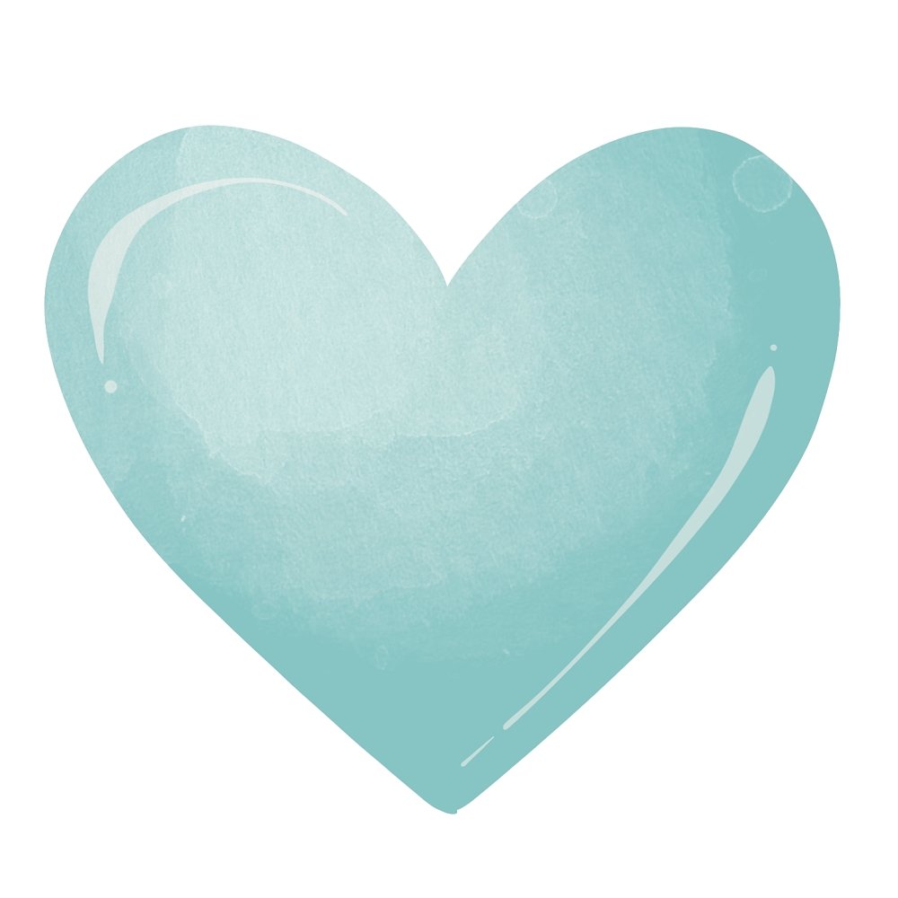 Baby Boy Elephant Heart Fabric Panel - Blue