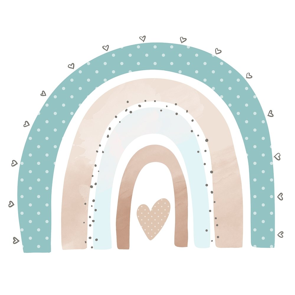 Baby Boy Elephant Rainbow Fabric Panel