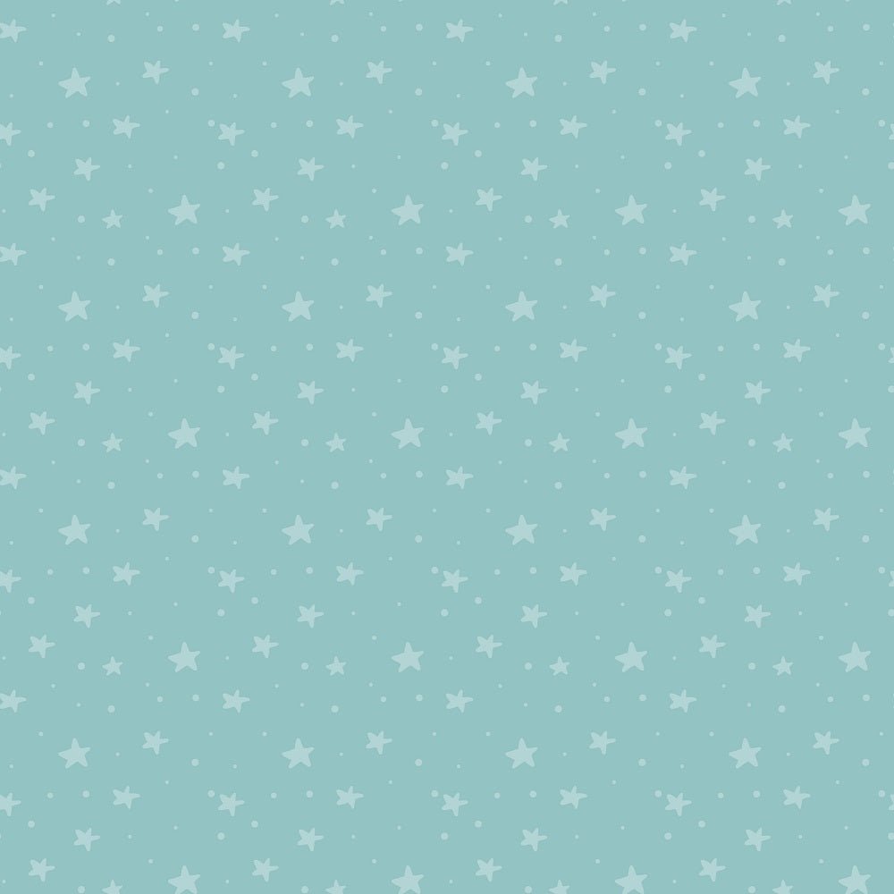 Baby Boy Elephant Stars Fabric - Blue