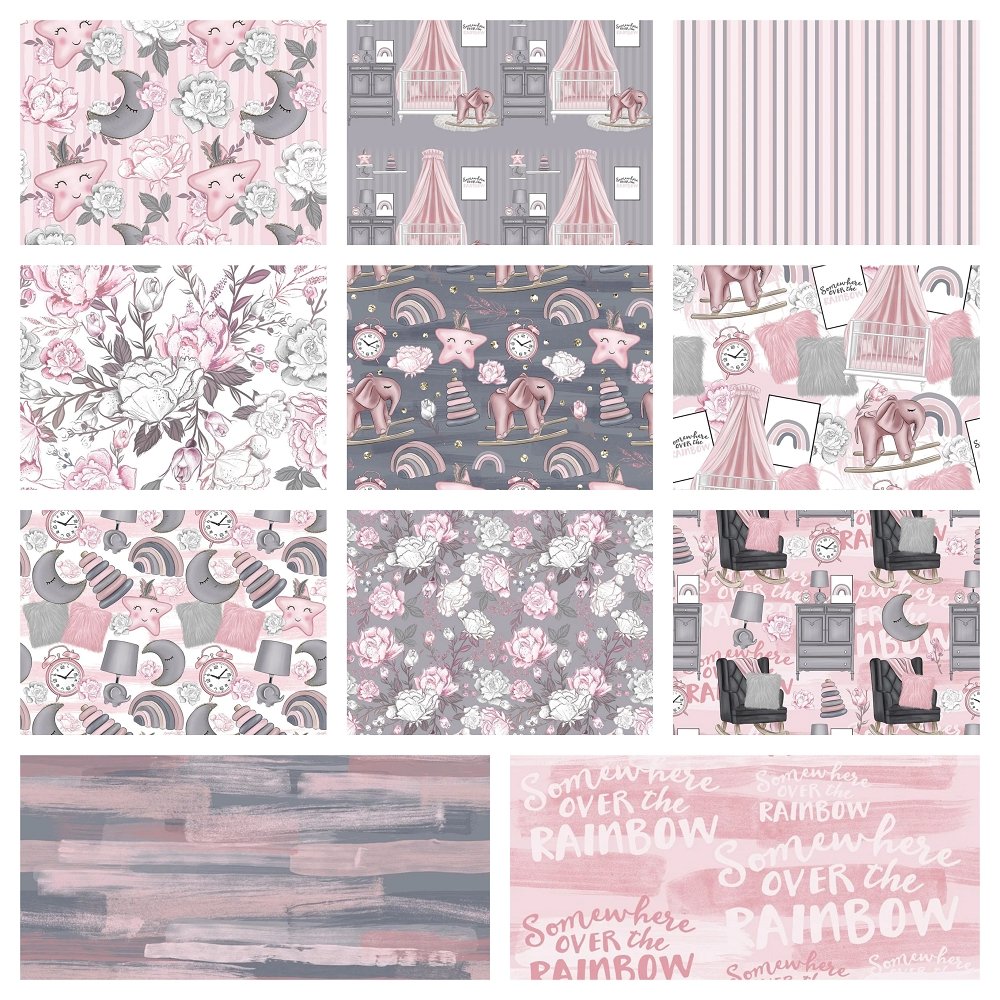 Baby Girl Fat Quarter Bundle - 11 Pieces