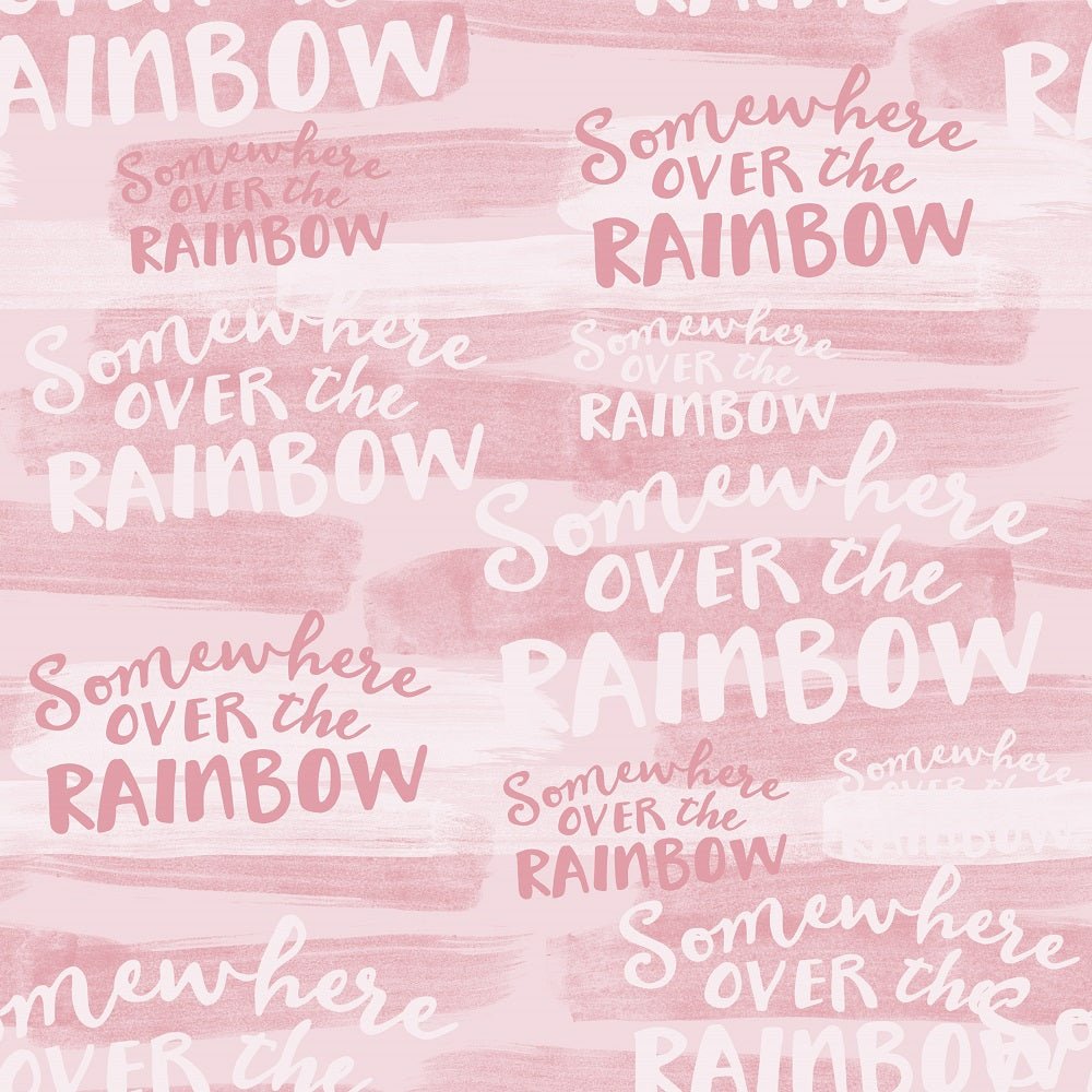 Baby Girl Over the Rainbow Fabric - Pink