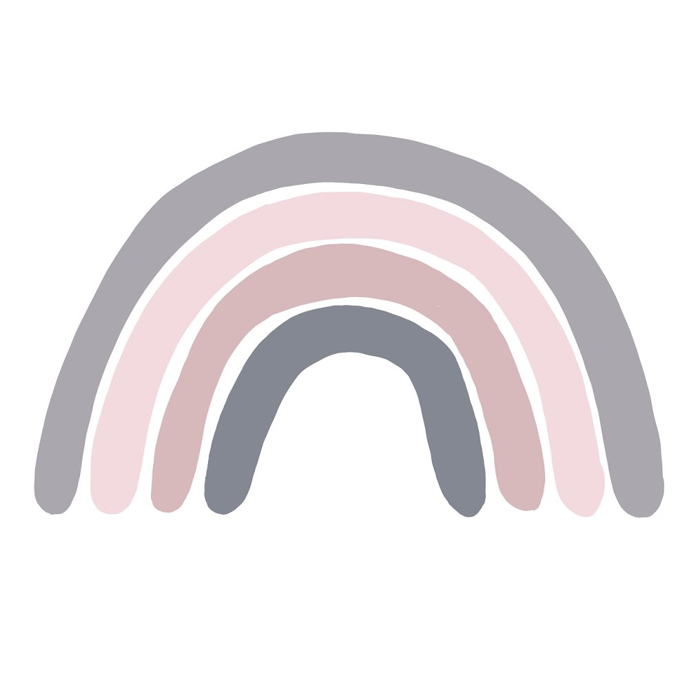 Baby Girl Rainbow Fabric Panel