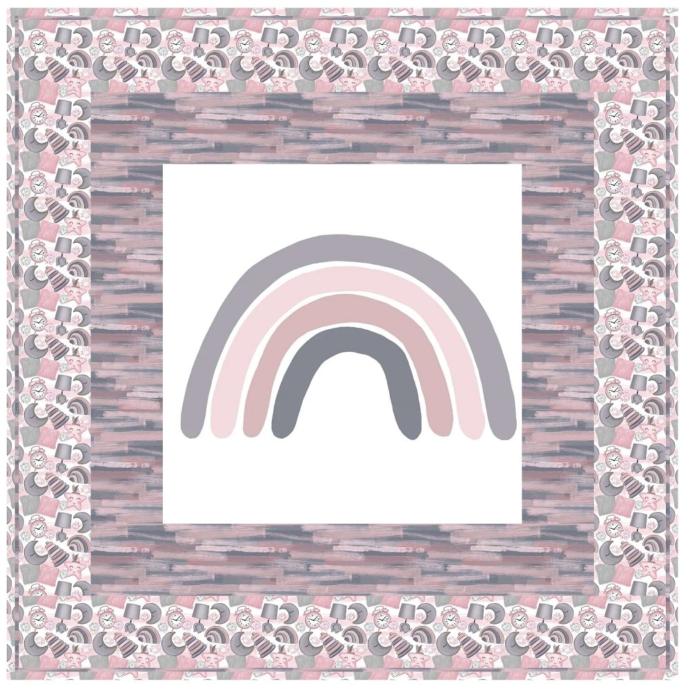 Baby Girl Rainbow Wall Hanging 42" x 42"