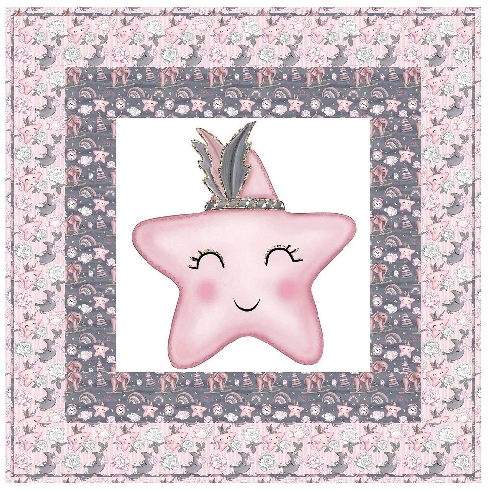 Baby Girl Star Wall Hanging 42" x 42"