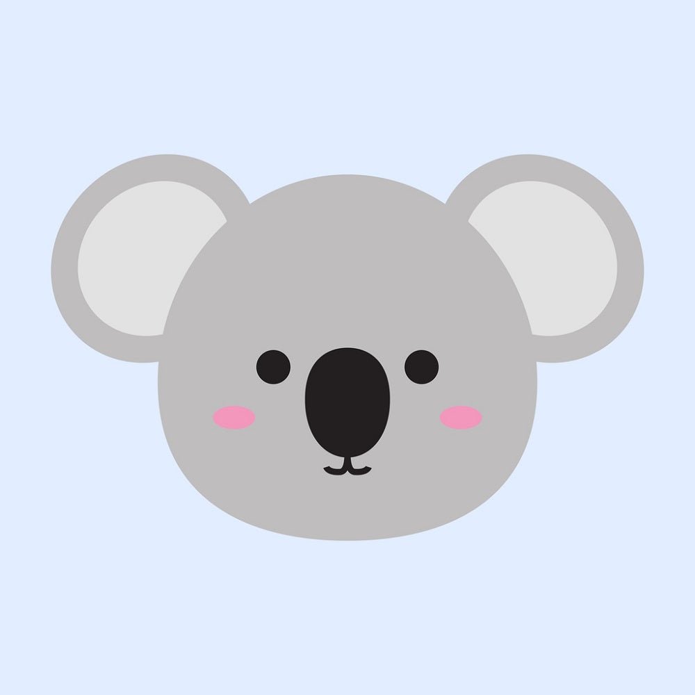 Baby Koala Face Fabric Panel