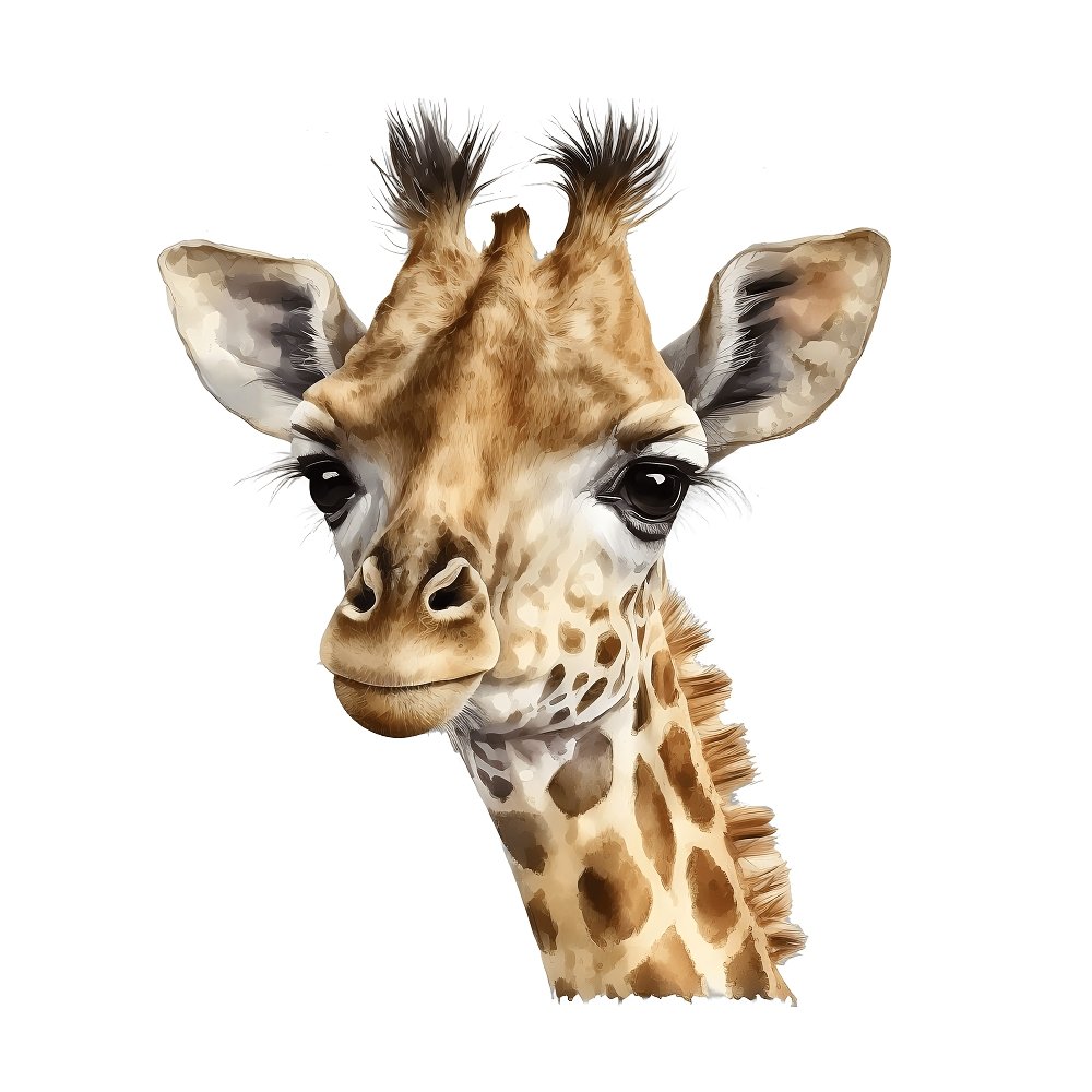 Baby Safari Animals Giraffe #2 Fabric Panel