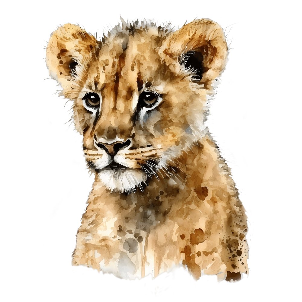 Baby Safari Animals Lion #2 Fabric Panel