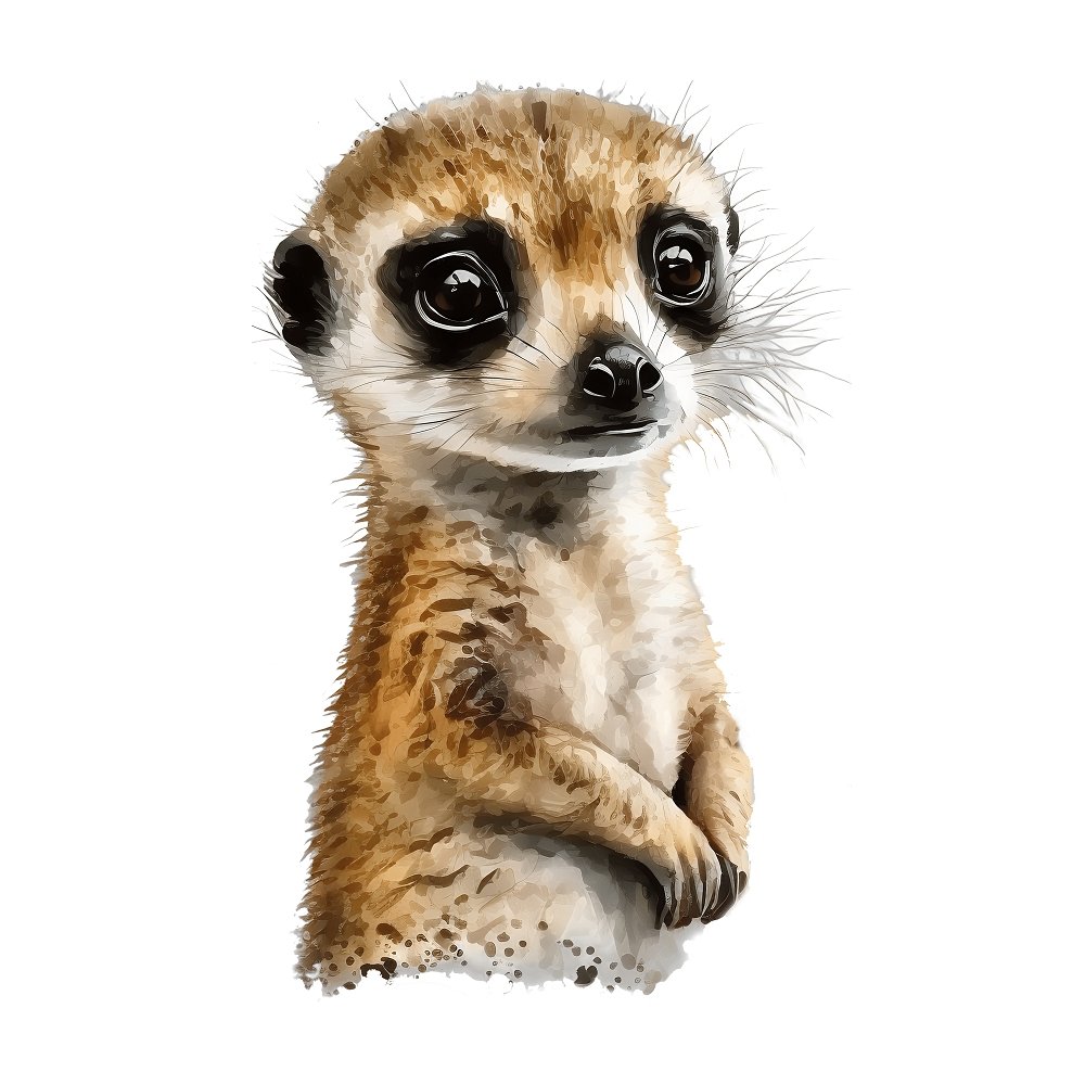 Baby Safari Animals Meerkat #2 Fabric Panel