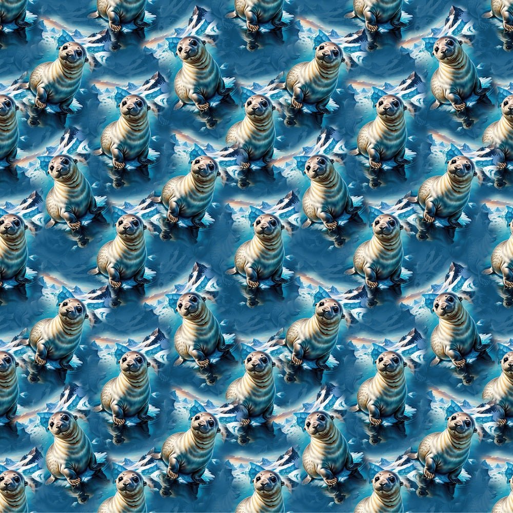 Baby Seal on Ice Fabric