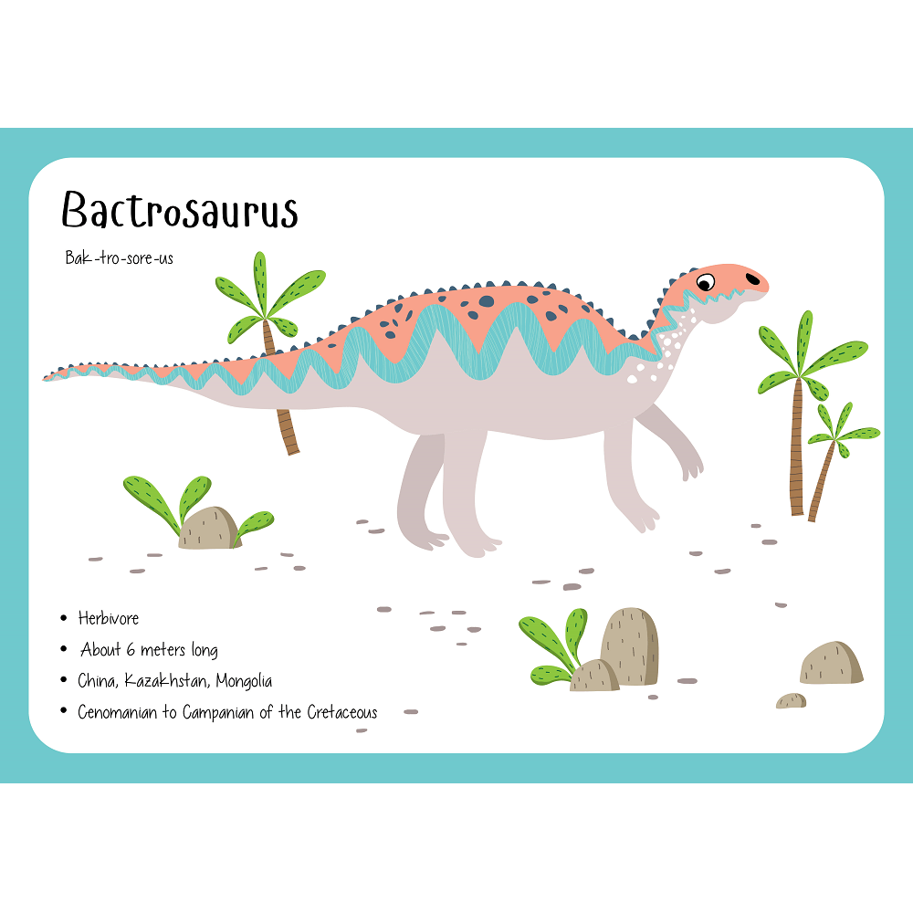 Bactrosaurus Flash Card Fabric Panel