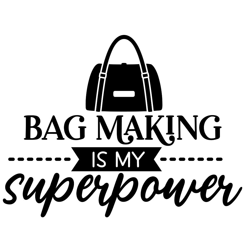 Bag Making Is My Superpower Fabric Panel - Black/White