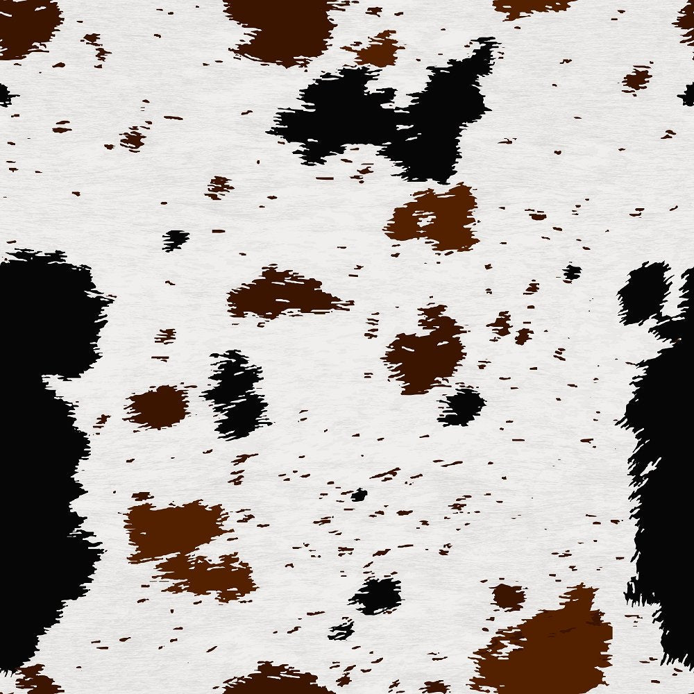 Brown, Black, and White Cowhide Fabric