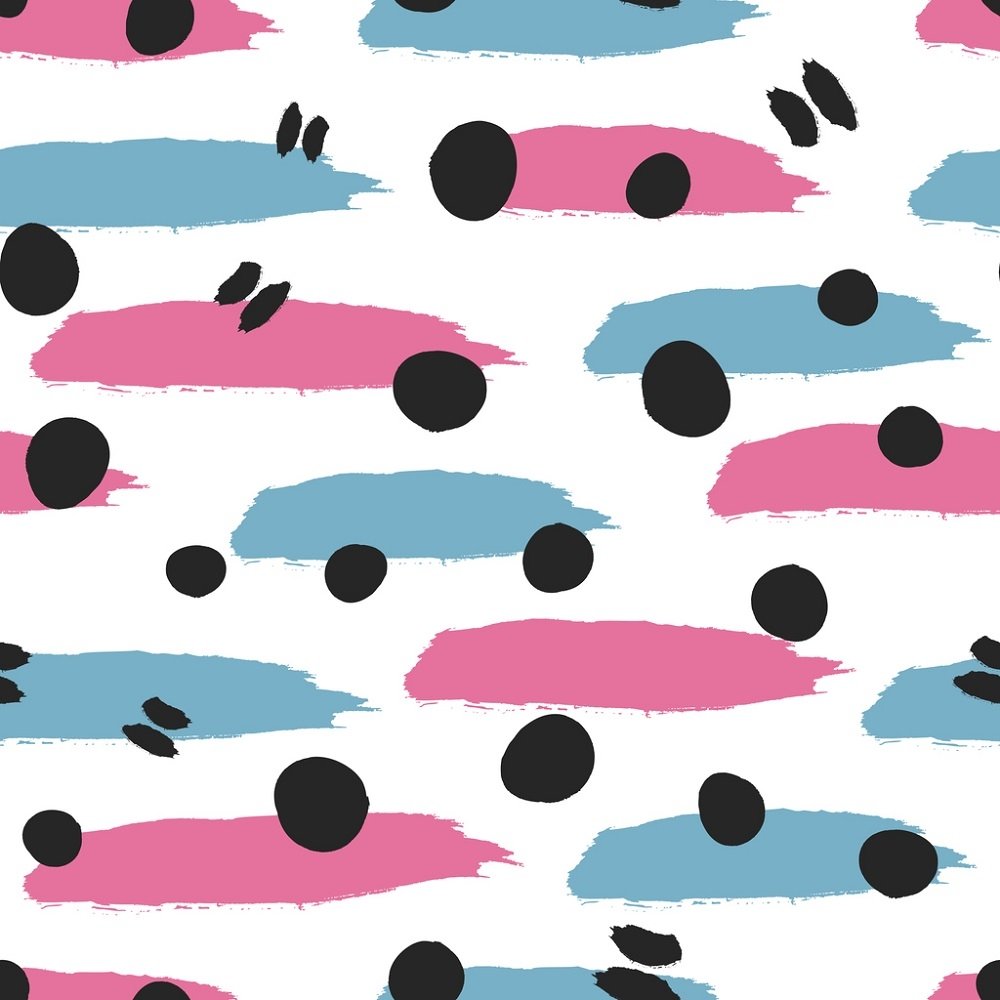 Brush Strokes & Dots Fabric