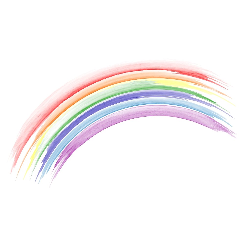 Brushstroke Rainbow Fabric Panel