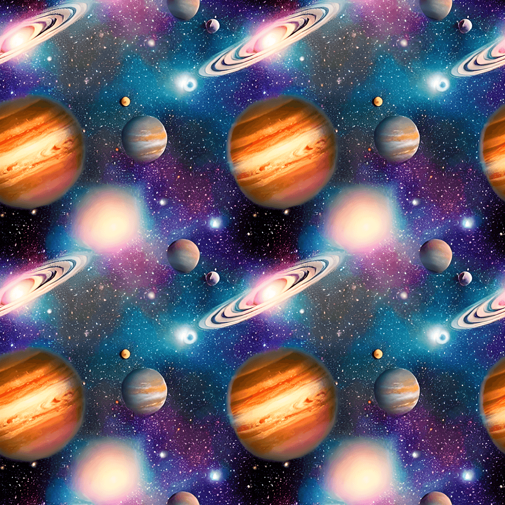 Bright Planets Fabric