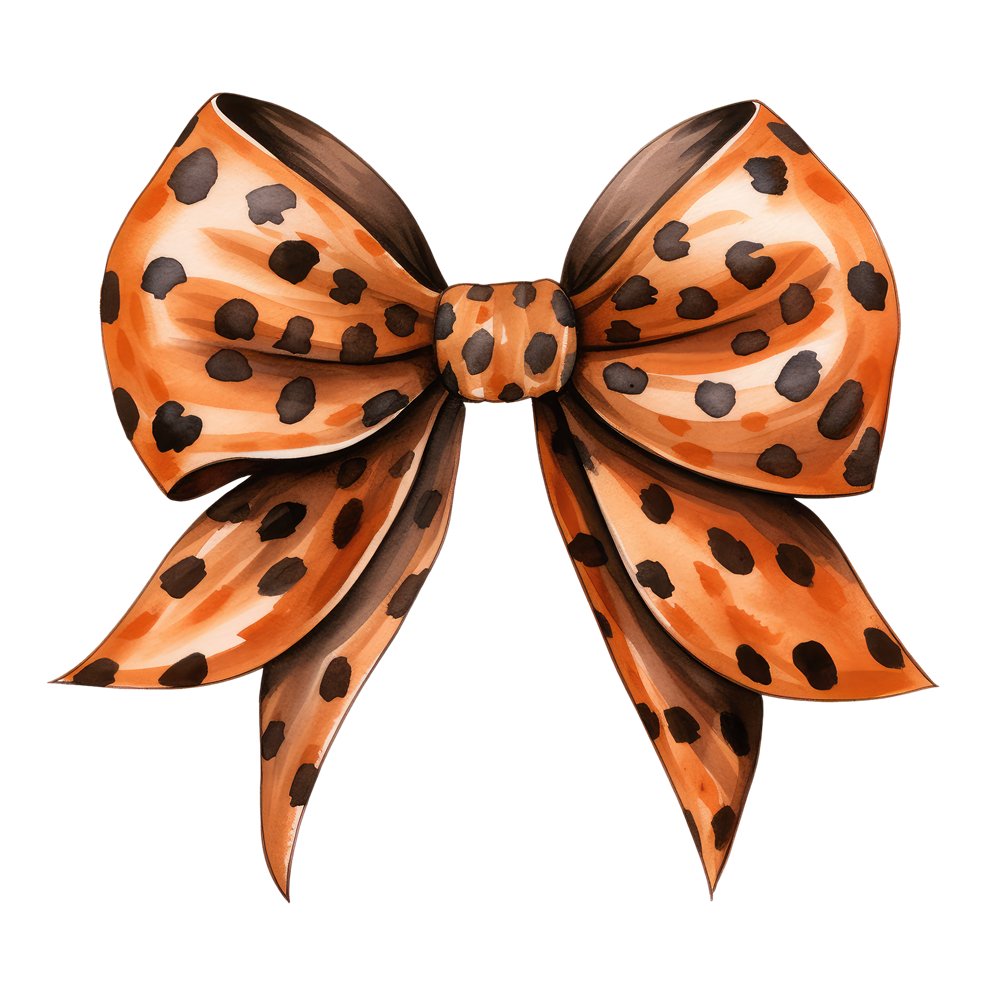 Brown & Gold Bow #1 Fabric Panel