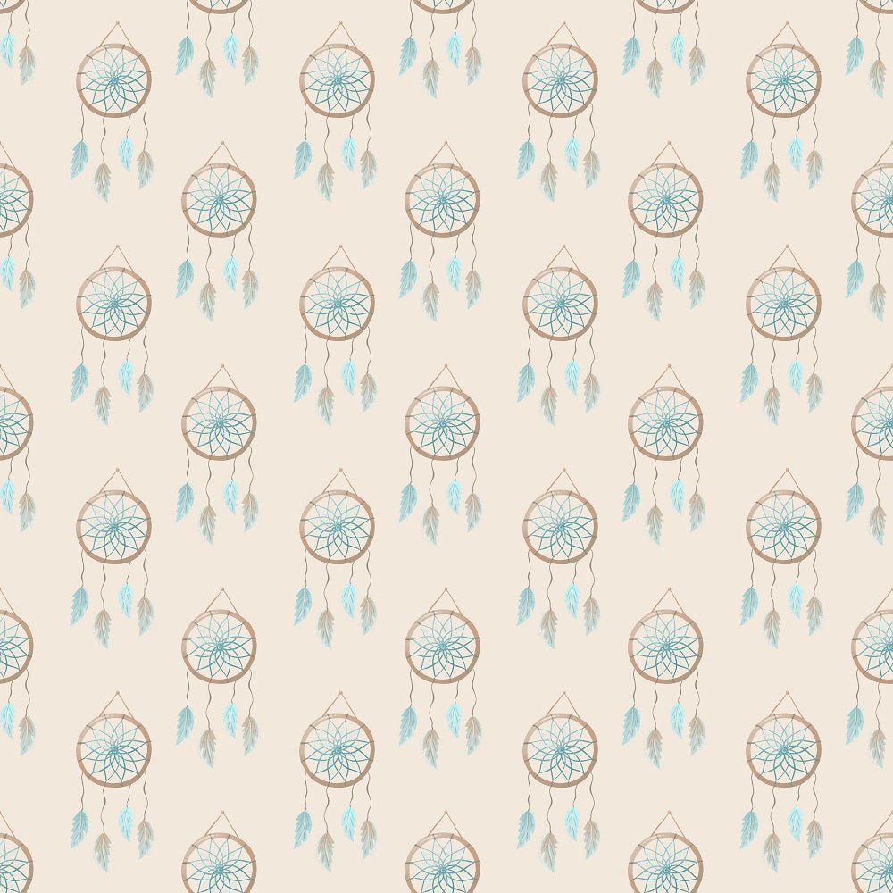 Boho Woodland Dream Catcher Fabric - Pink