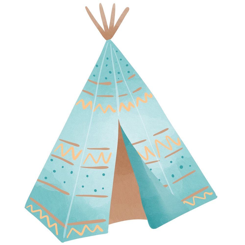 Boho Woodland Tepee Fabric Panel