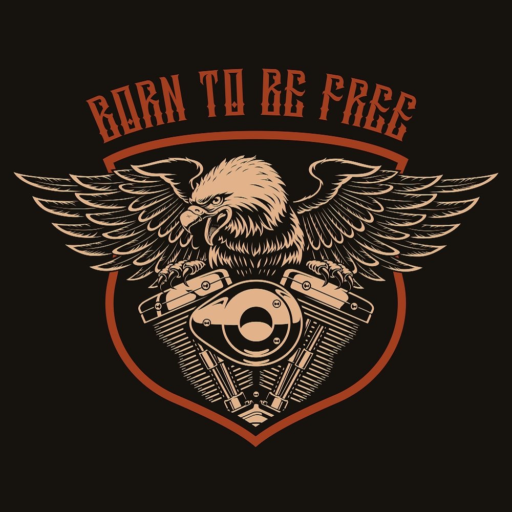 Born To Be Free Eagle Fabric Panel