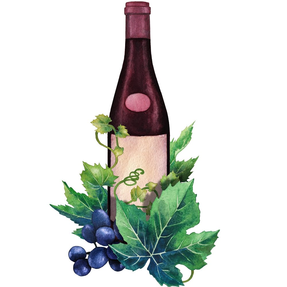 Bottle Of Merlot Fabric Panel