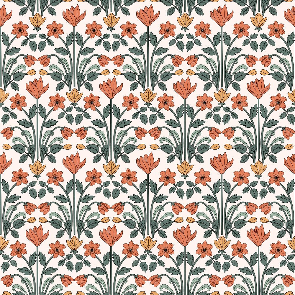 Boho Garden Pattern #1 Fabric