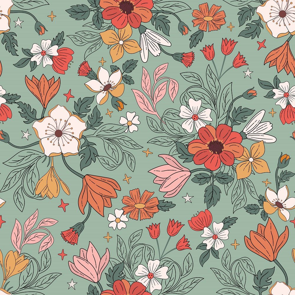 Boho Garden Pattern #4 Fabric