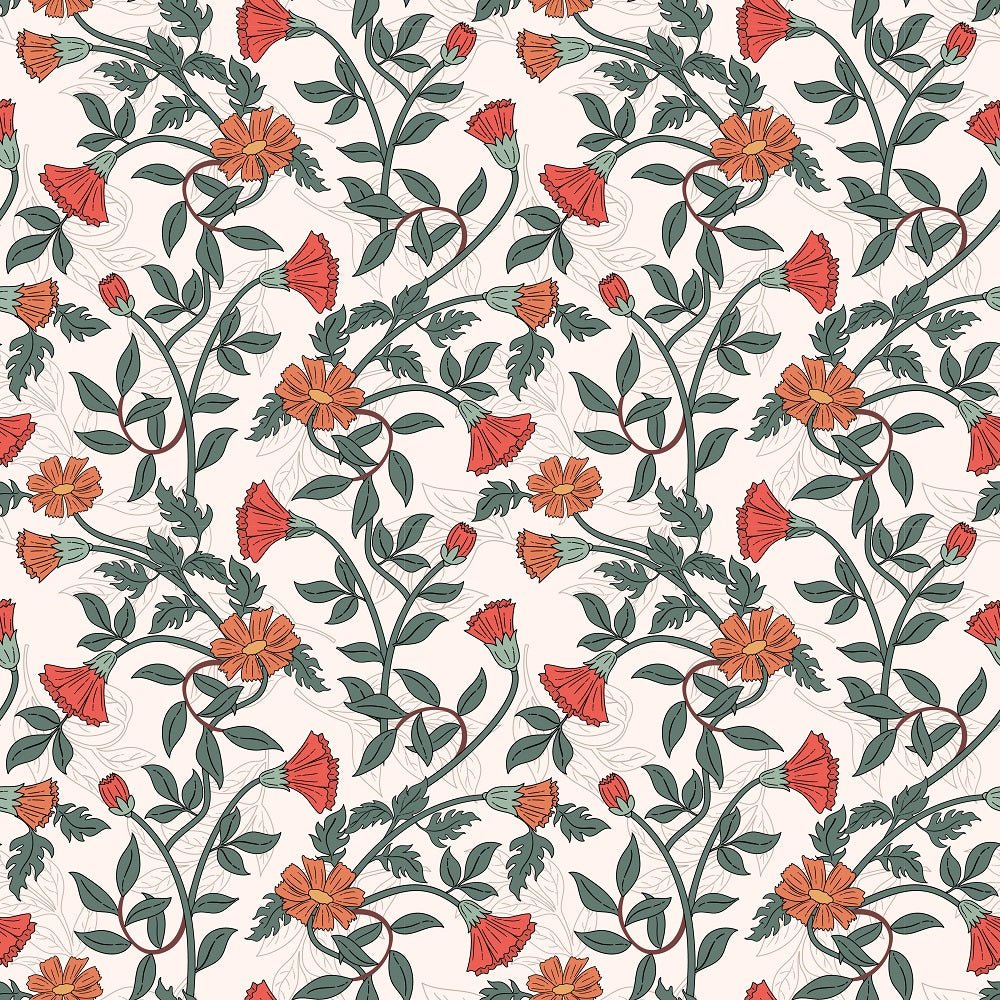 Boho Garden Pattern #9 Fabric
