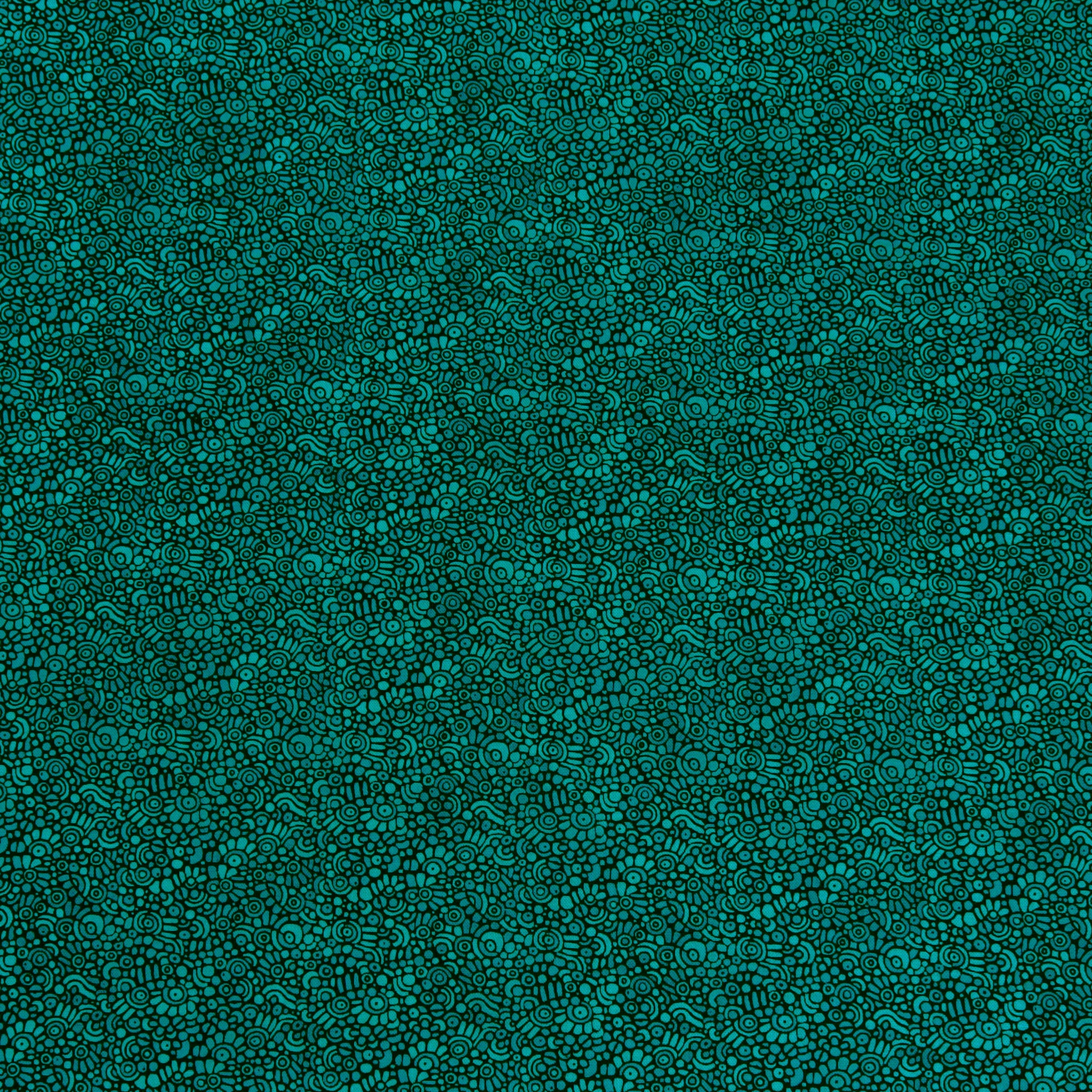Alluring Peacock Fabric Collection - Pebble Mosaic Dark Teal