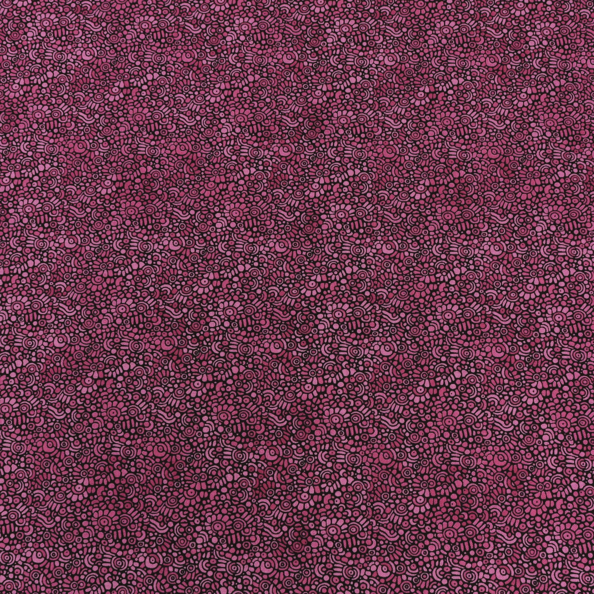 Alluring Peacock Fabric Collection - Pebble Mosaic Fuchsia