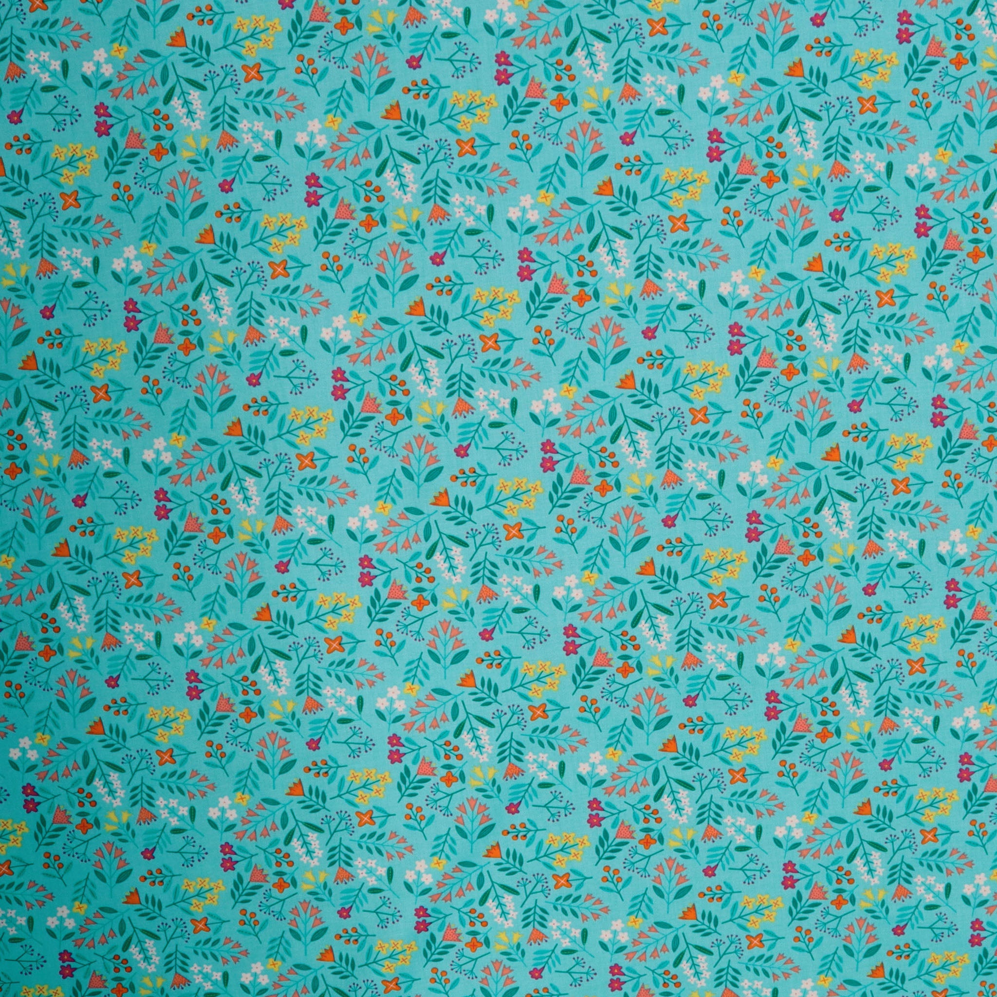 Blooming Color Lucy Fabric Collection - Light Turquoise