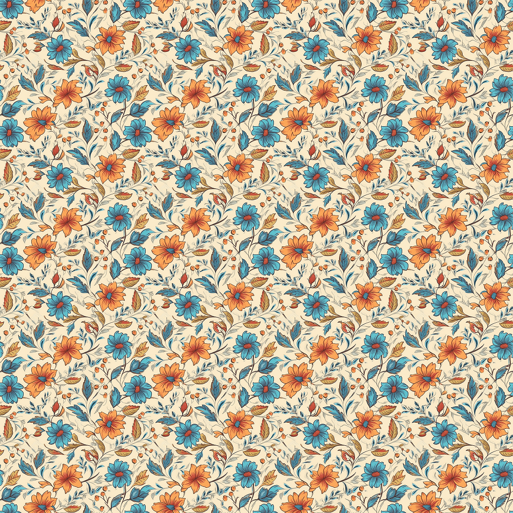 Bohemian Flowers Pattern #11 Fabric