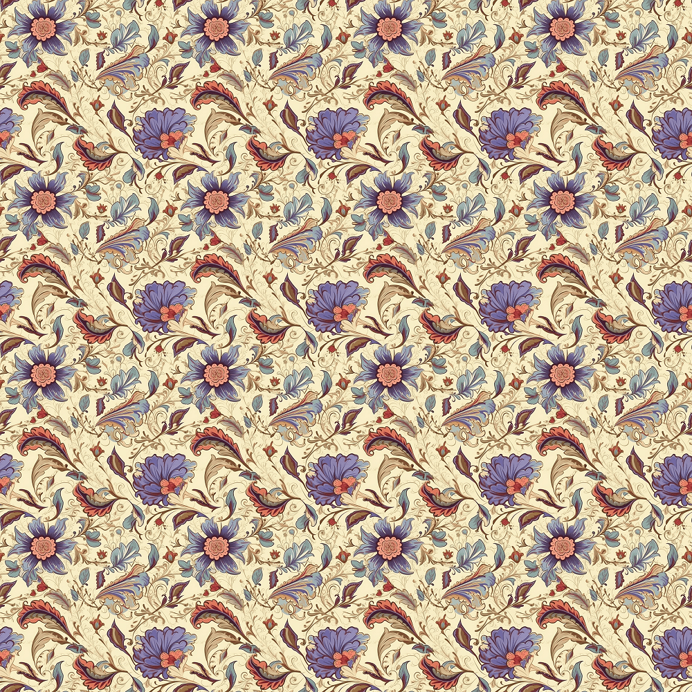Bohemian Flowers Pattern #2 Fabric
