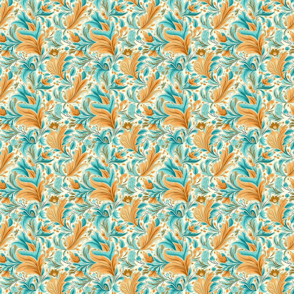 Bohemian Flowers Pattern #6 Fabric