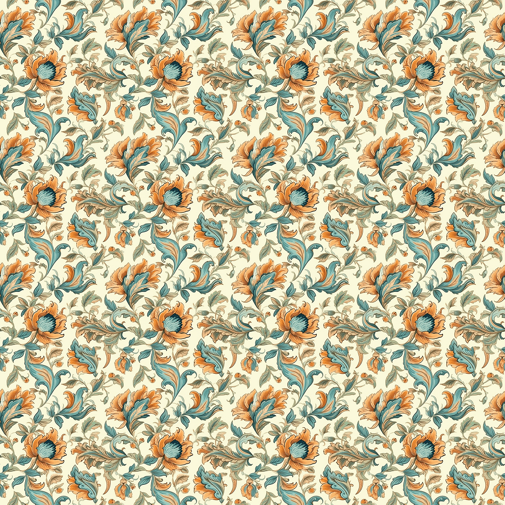 Bohemian Flowers Pattern #9 Fabric