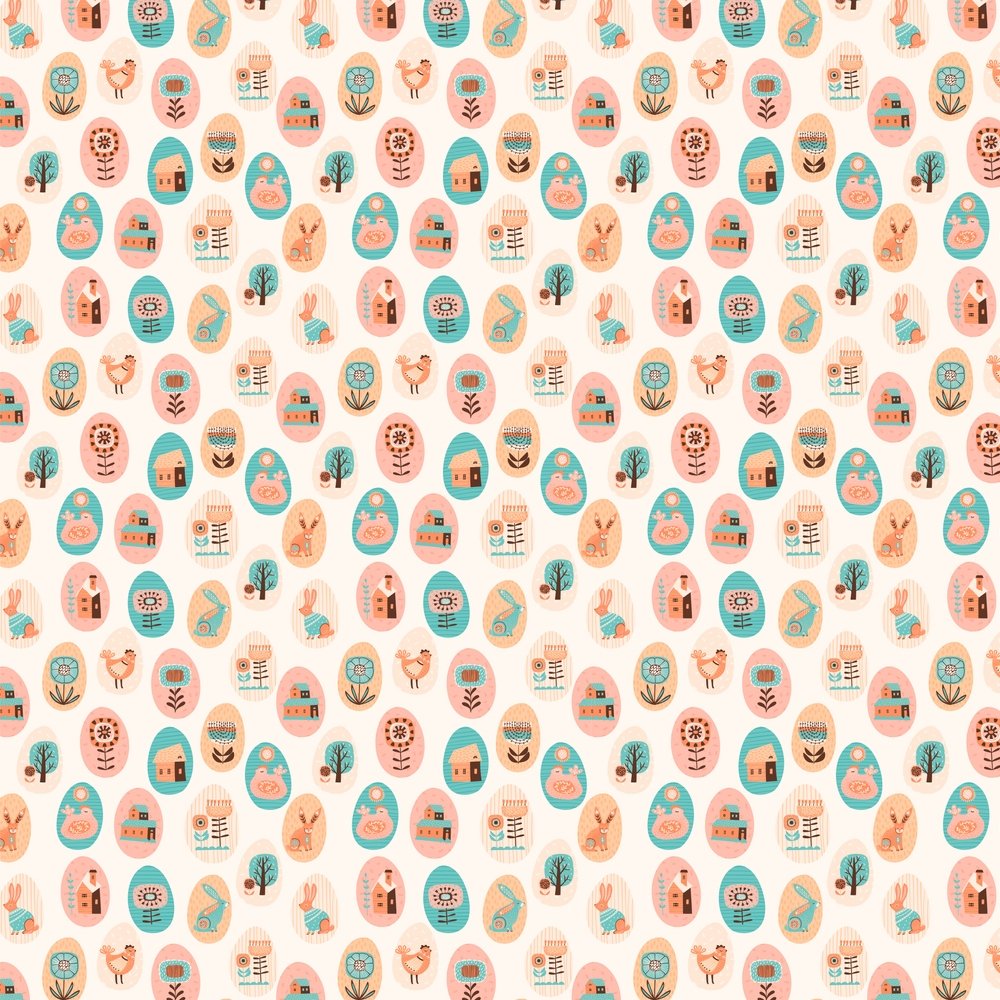 Boho Easter Egg Fabric