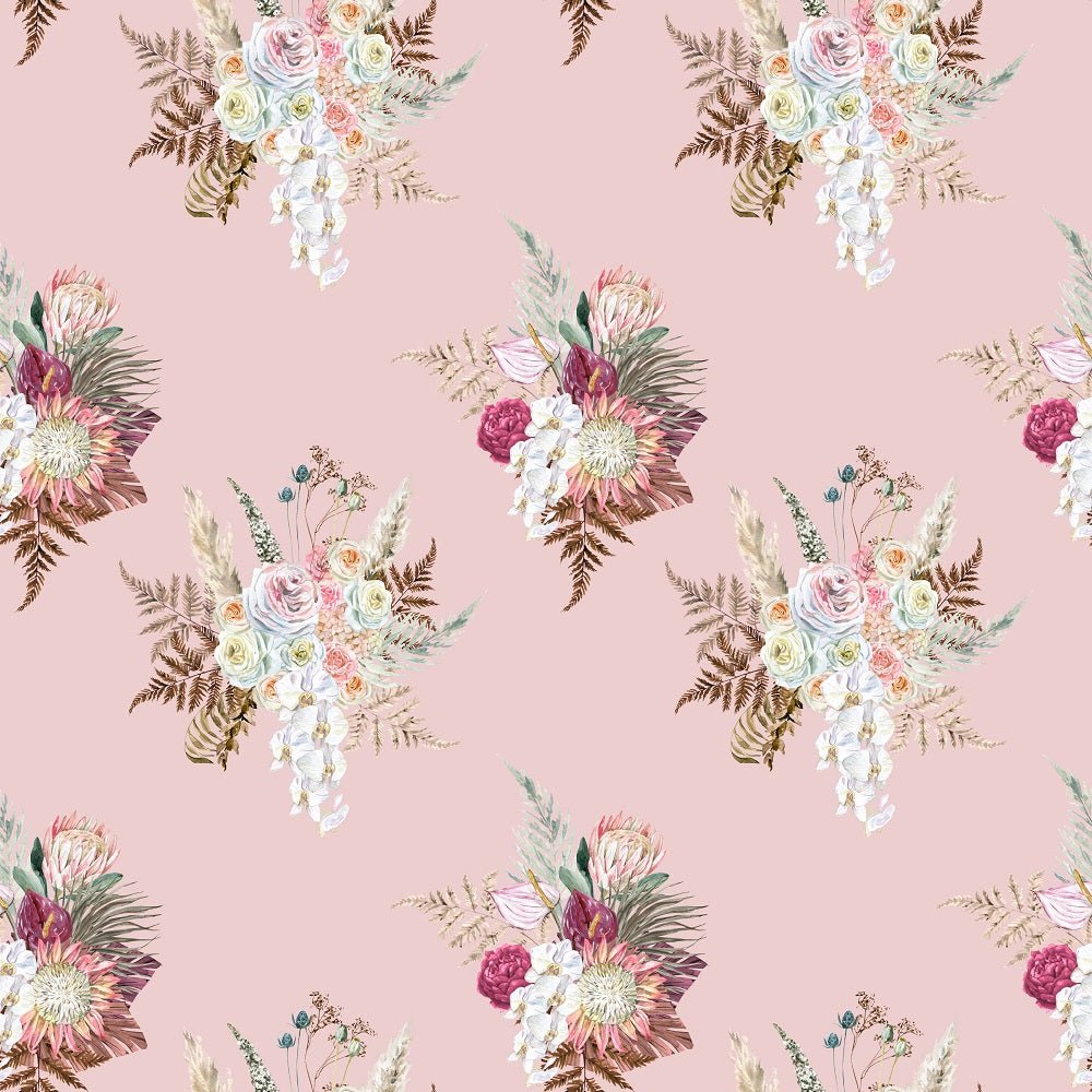 Boho Floral Pattern #1 Fabric