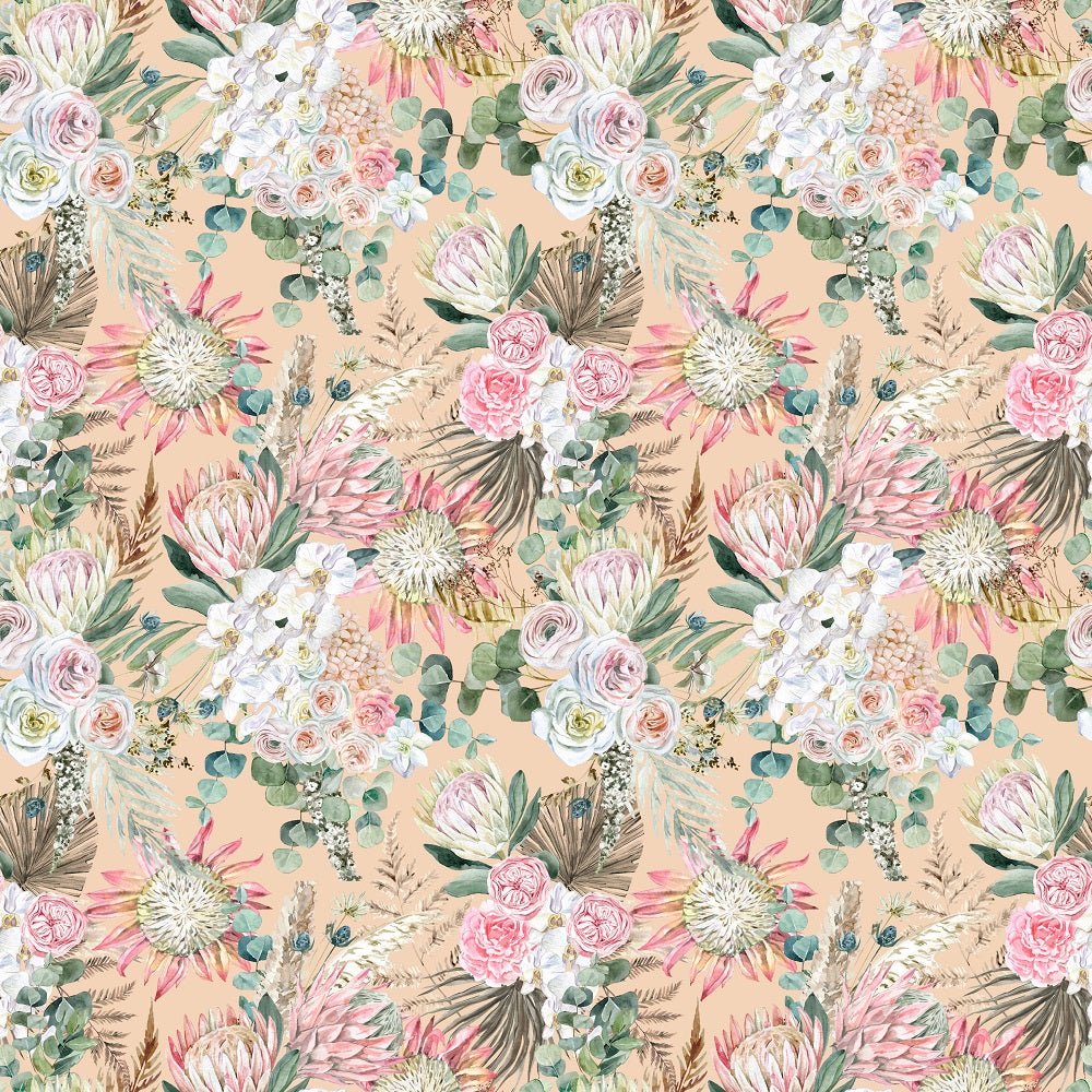 Boho Floral Pattern #4 Fabric