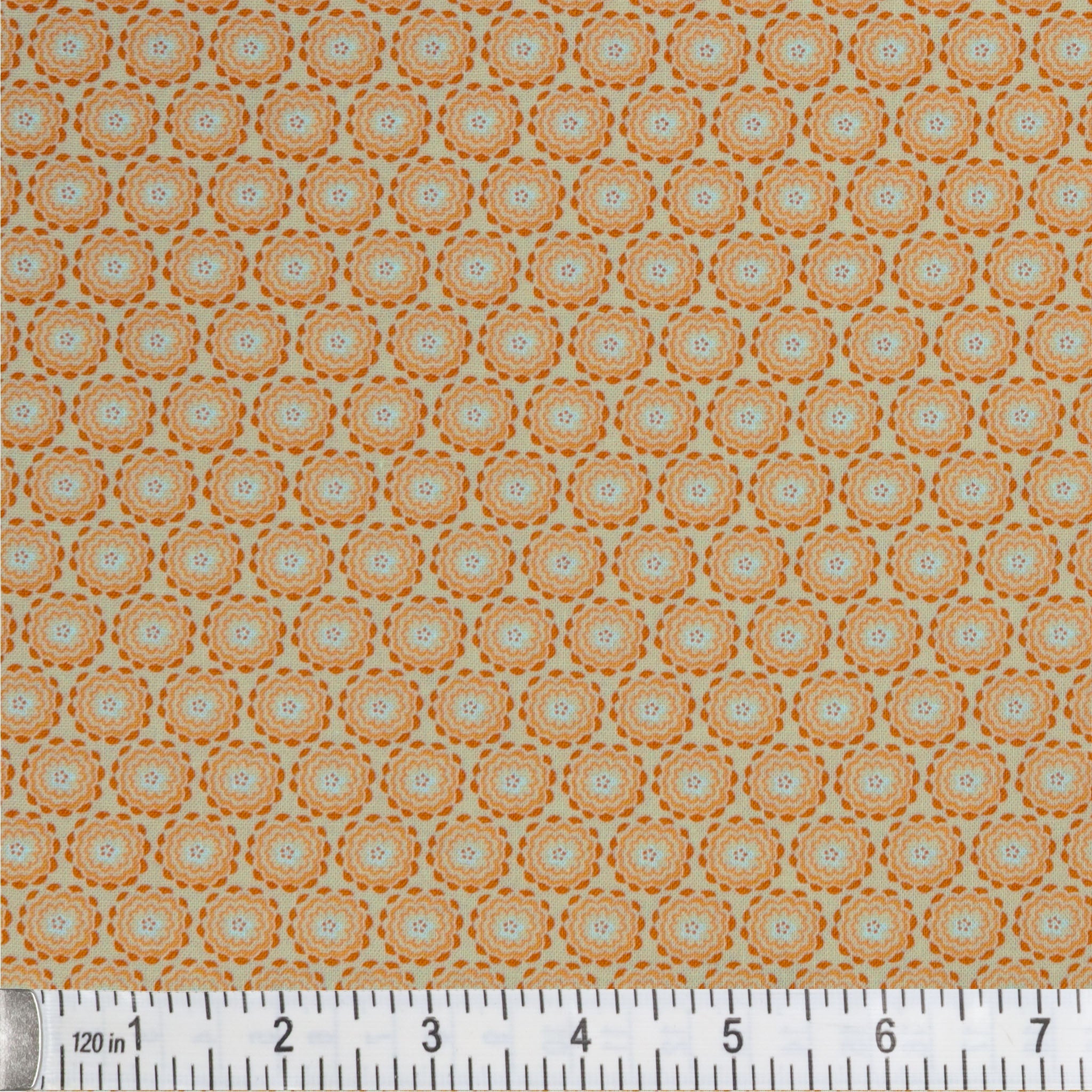Color It Sunshine Fabric Collection - Dahlia Geo Tangerine