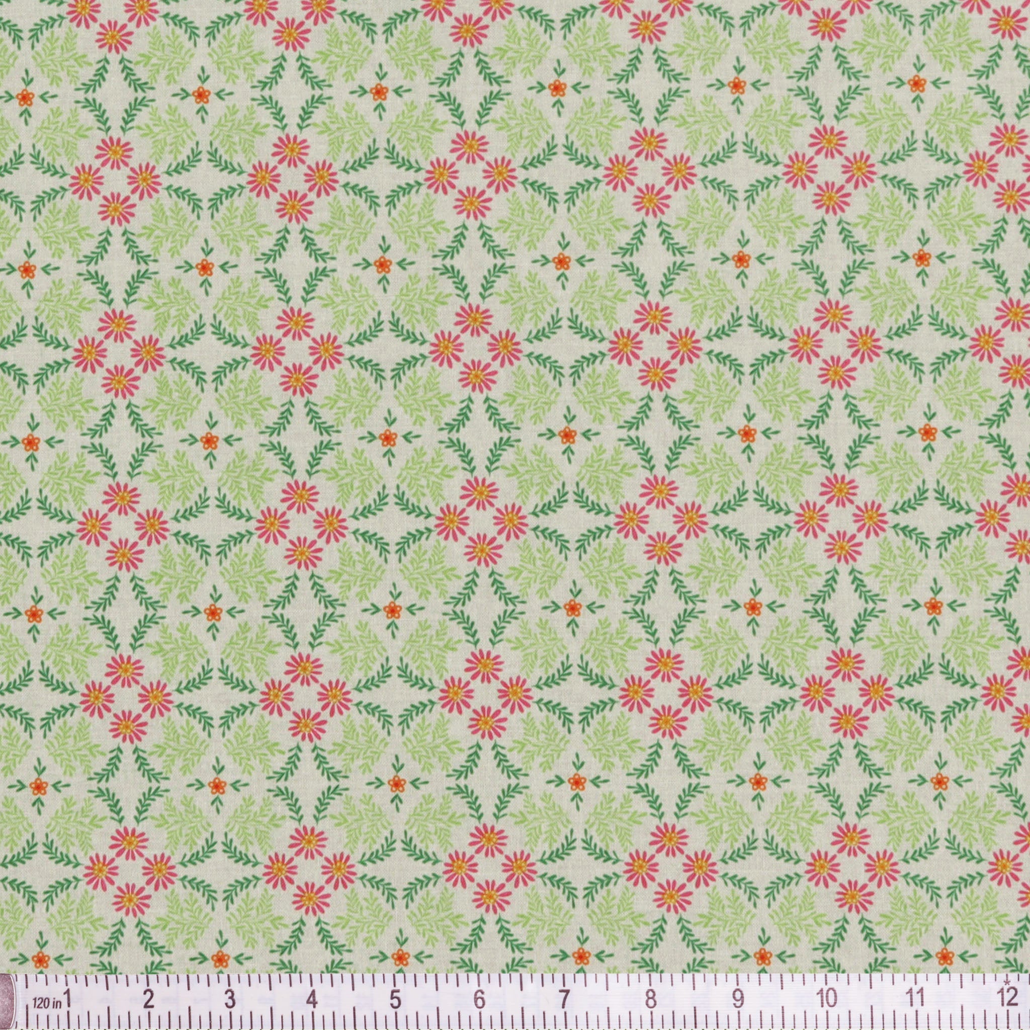 Color It Sunshine Fabric Collection - Sunshine Medallion Pink/Green