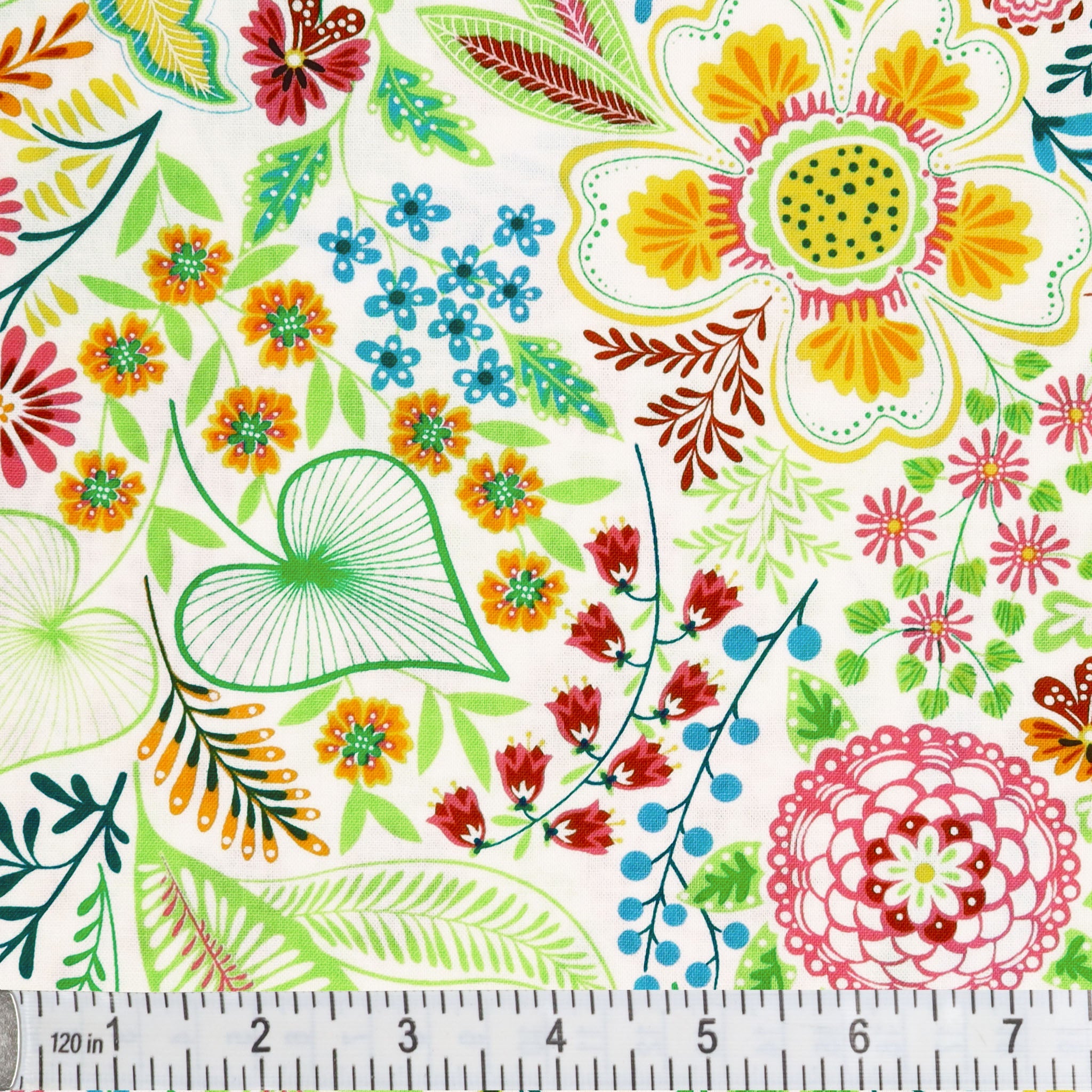 Color It Sunshine Fabric Collection - White/Multi